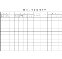 통제구역출입자명부 통제구역출입자명부